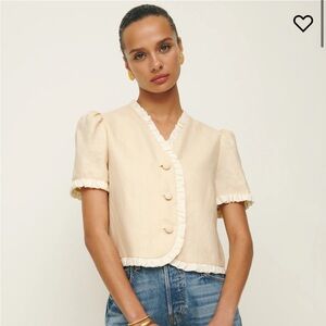 REFORMATION BESS LINEN TOP